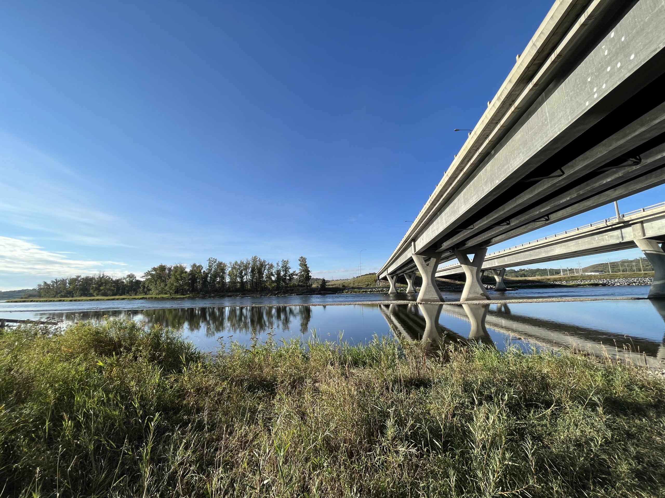 Deerfoot Trail passes over the Bow River in Calgary