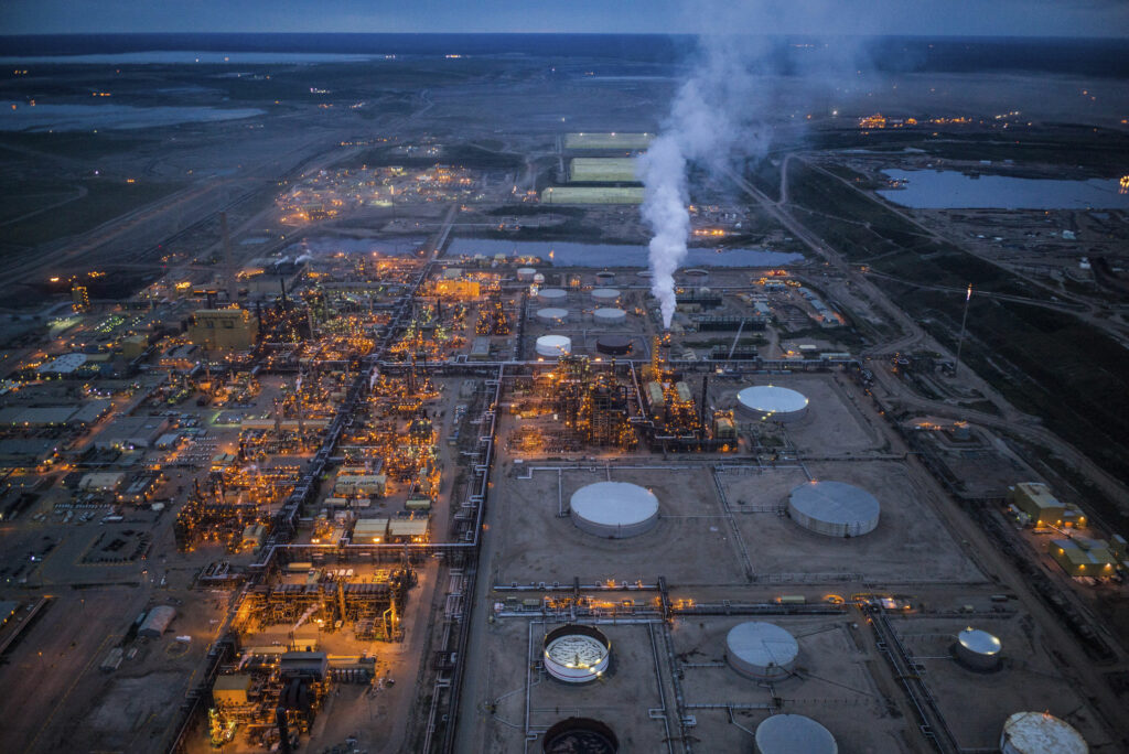 The Syncrude oil sands plant from above