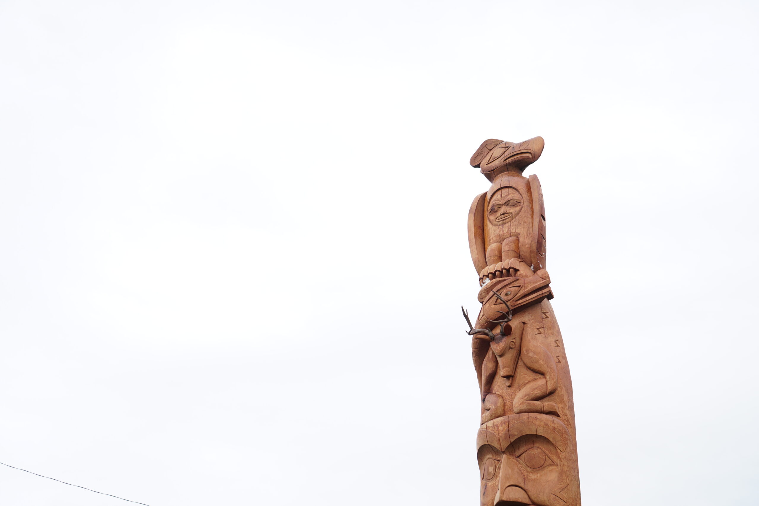 The community of Opitsaht gathered to celebrate the totem pole raising on July 1, 2022. 