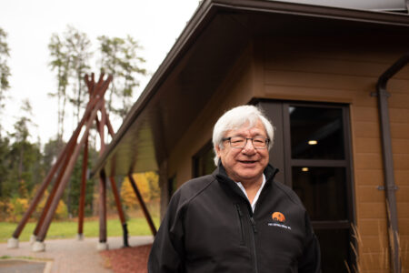 Pat Chilton outside the FIve Nations Energy office