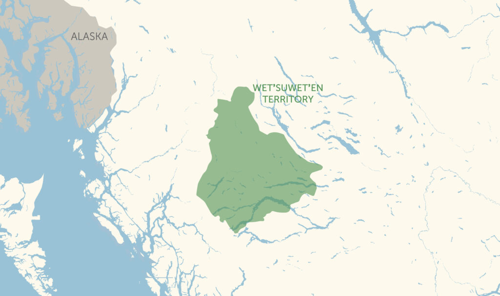 Map of Wet'suwet'en territory in northwestern B.C.