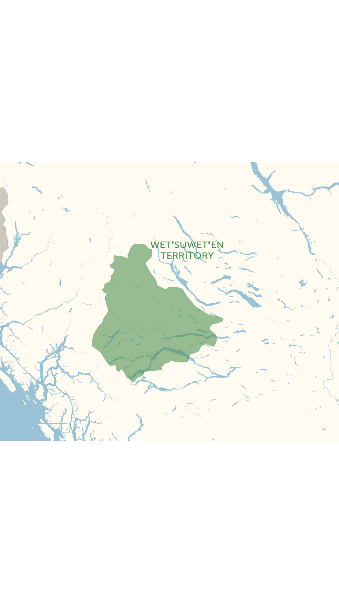 Map of Wet'suwet'en territory in northwestern B.C.