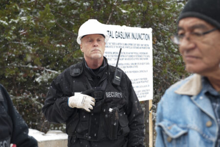 A private security worker and Chief Na'moks