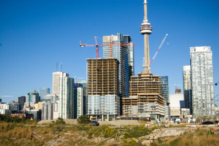 Construction of new buildings in Toronto