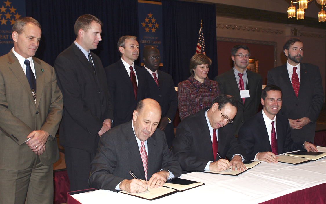 The 2005 signing of the Great Lakes-St. Lawrence agreement