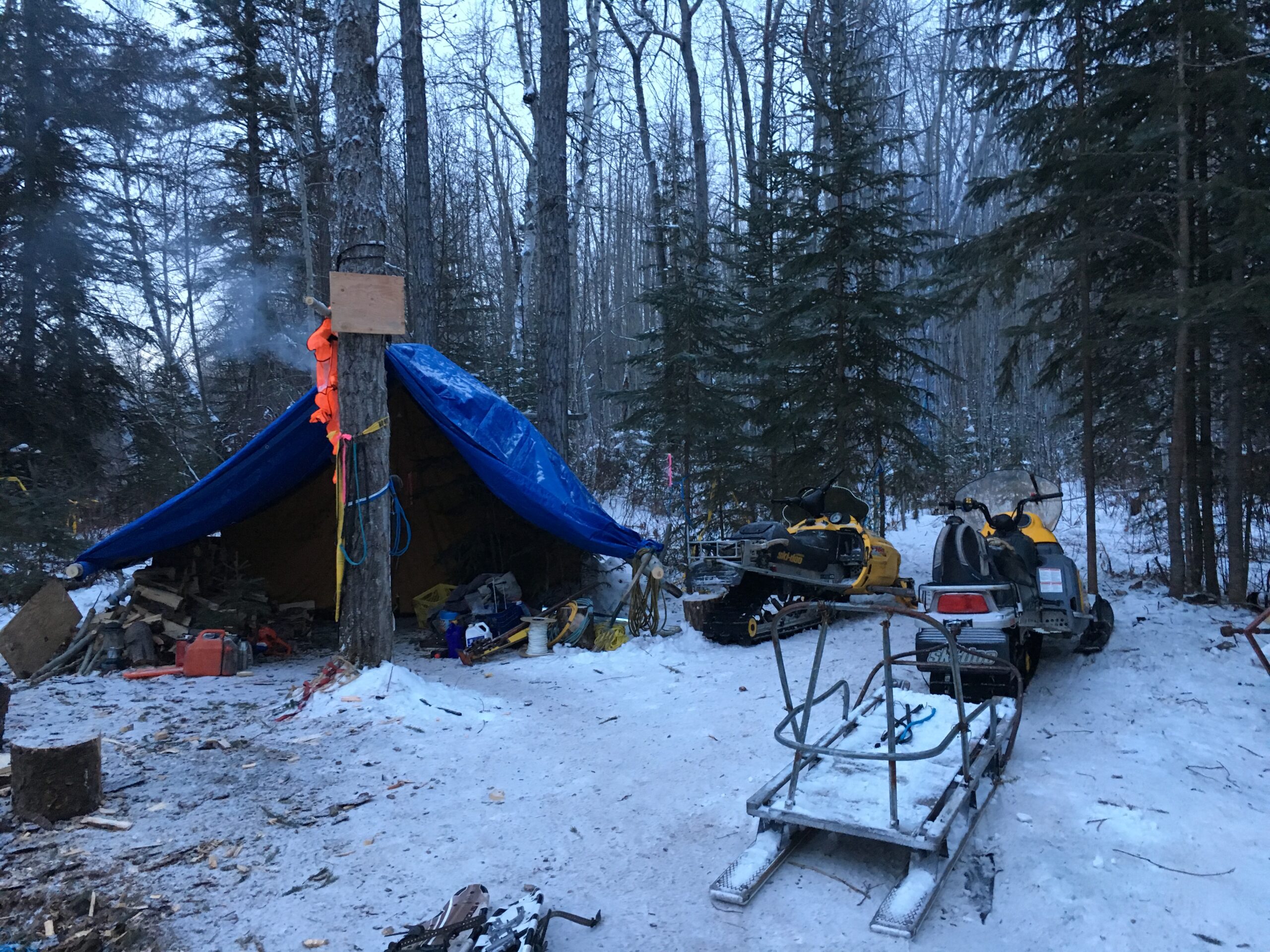 The remote Rocky Mountain Fort camp, where people were protesting the Site C dam construction
