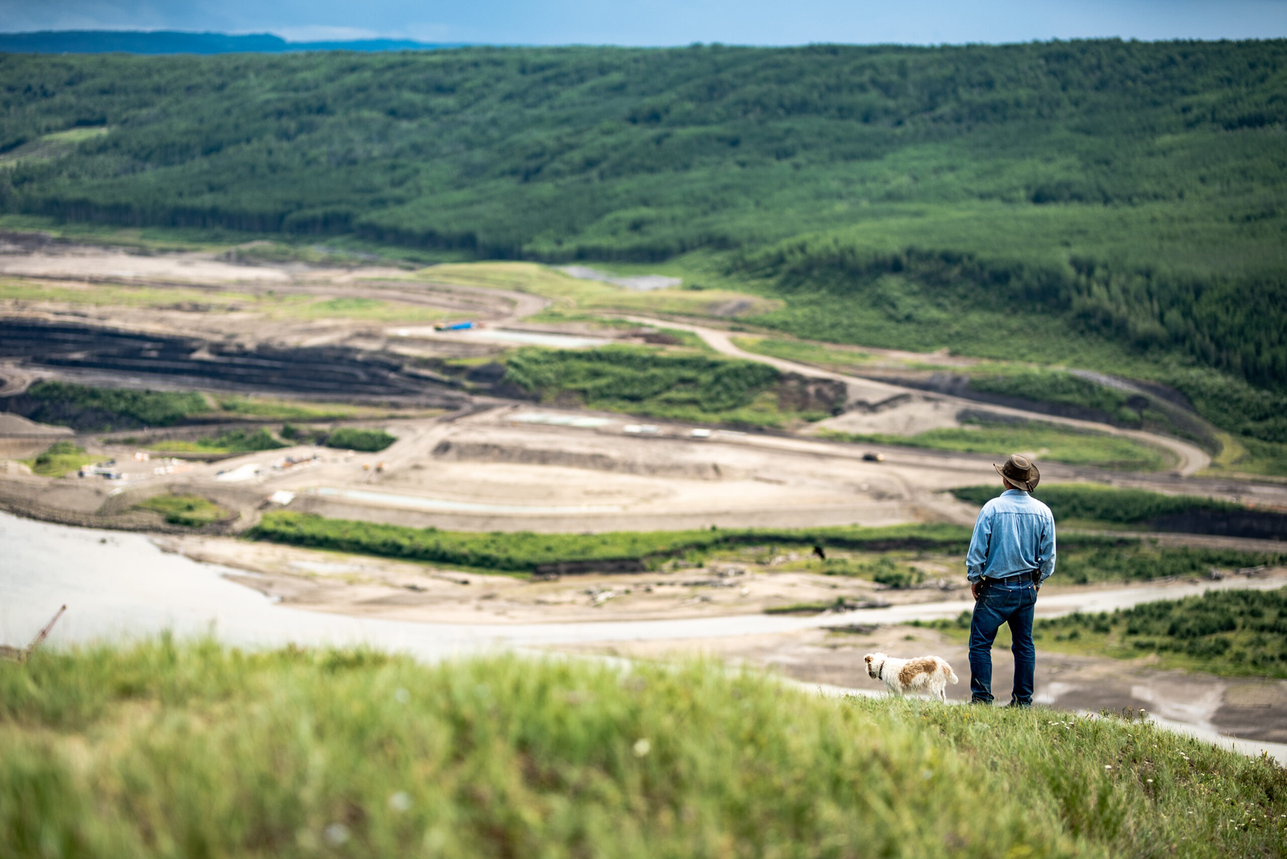 Peace Valley farmer looks out over land impacted by the Site C dam