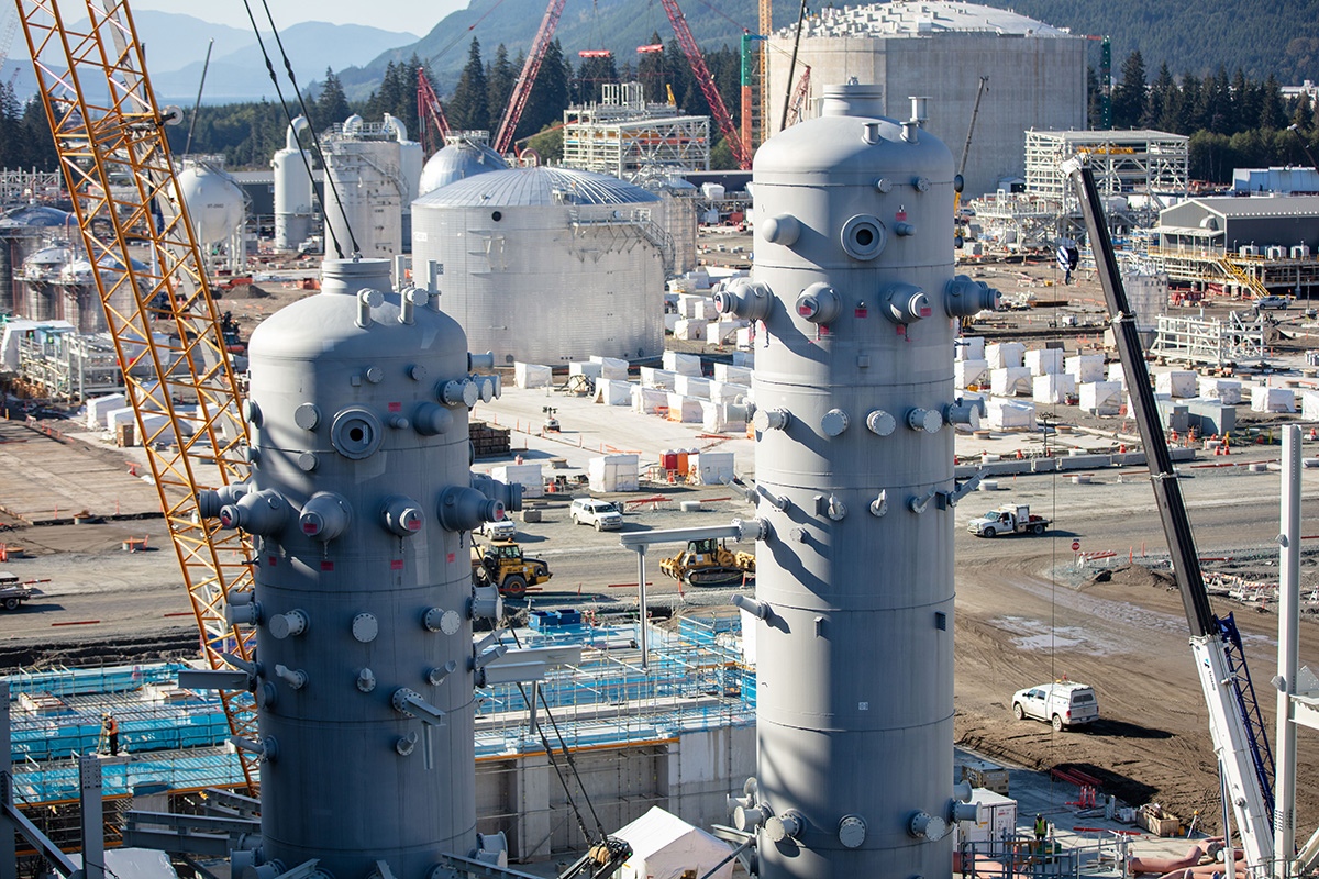 Construction at LNG Canada in Kitimat