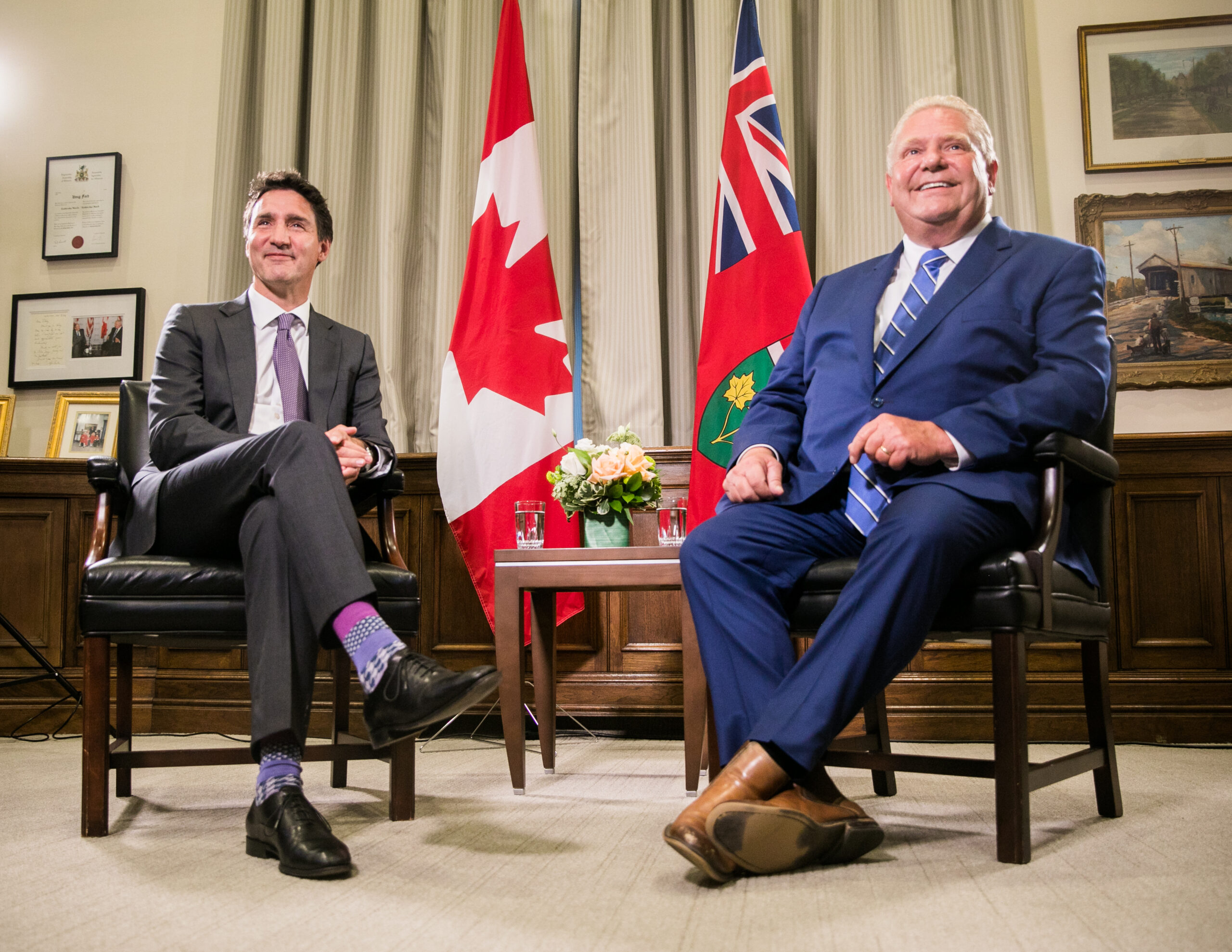 Doug Ford and Justin Trudeau meet in August 2022