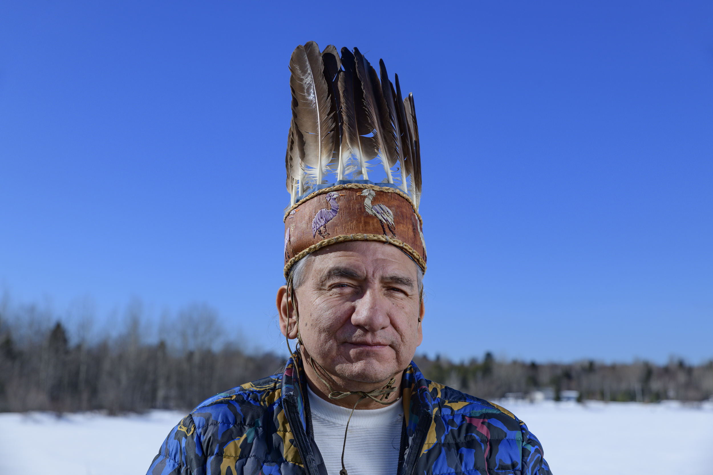 Chief Dean Sayers of Batchewana First Nation has been involved in the Robinson Huron Treaty litigation since the trust of 21 nations was founded in 2010. The historical and spiritual significance of restoring the treaty relationship is not lost on him. His ancestor, Chief Nebenaigoching of Batchewana, signed the treaty himself. Photo: Jeff Dixon / The Narwhal