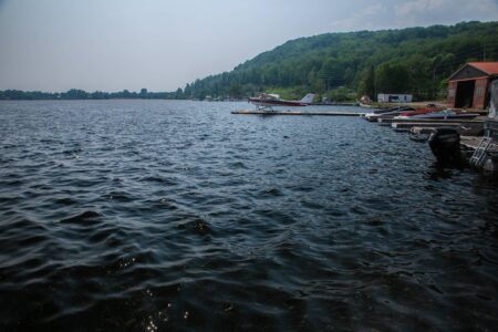 The small marina at the Trout Lake Trading Company near North Bay. Trout Lake is still home to PFAS, also known as forever chemicals.