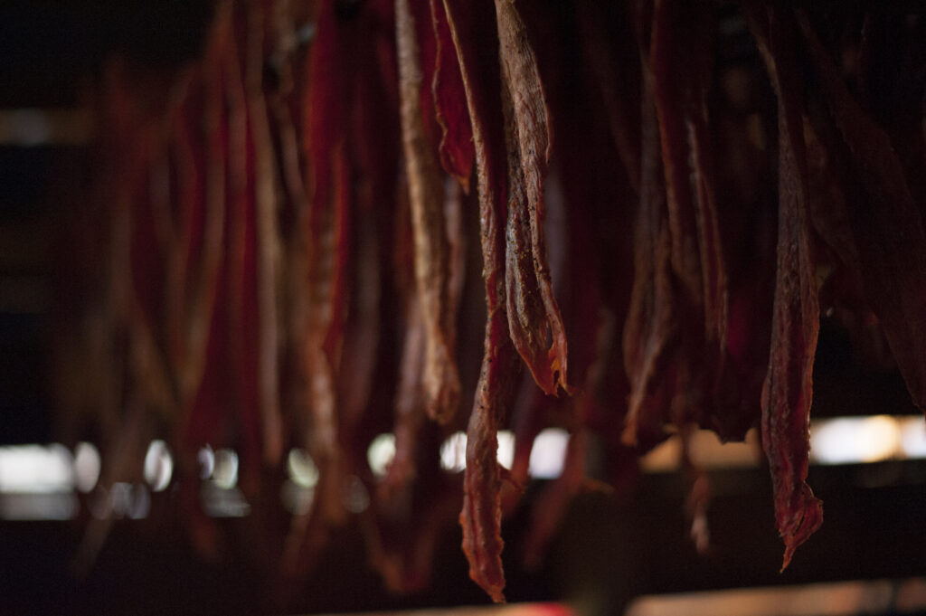 Smoked salmon drying