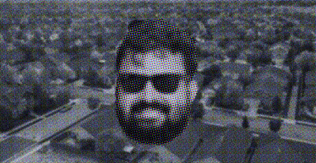Greenbelt scandal: an illustration of Ryan Amato's face over a background imagine of suburban houses