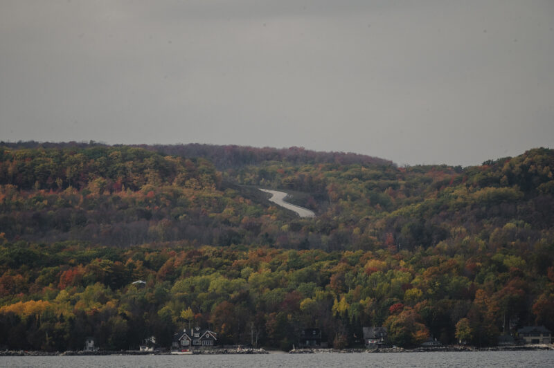 Cottages and forest along Georgian Beach south of the location of the proposed TC Energy Pumped Storage Project in Meaford, Ontario