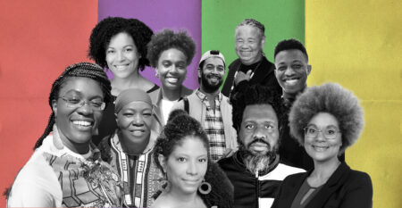 Photos of the people in the story. Top row, left to right: Laurian Farrel, Kiana Bonnick, Peter Soroye, Louise Delisle and Chùk Odenigbo. Bottom row, left to right: Zamani Ra, Violet Morrison, Ingrid Waldron, Julius Lindsay and Maydianne Andrade