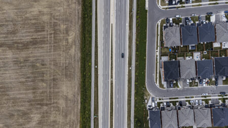 A housing development in Milton, Ont., seen from above