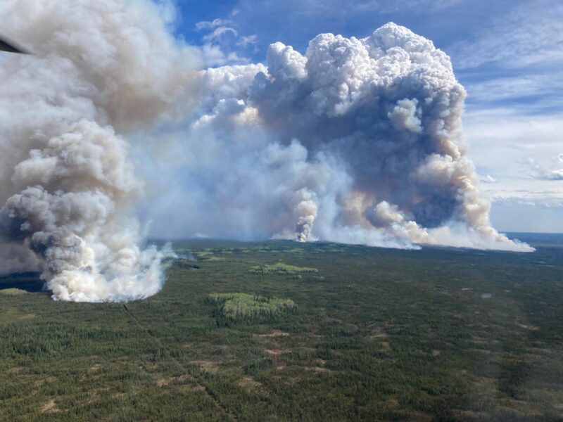 Parker Lake wildfire, near Fort Nelson, B.C.