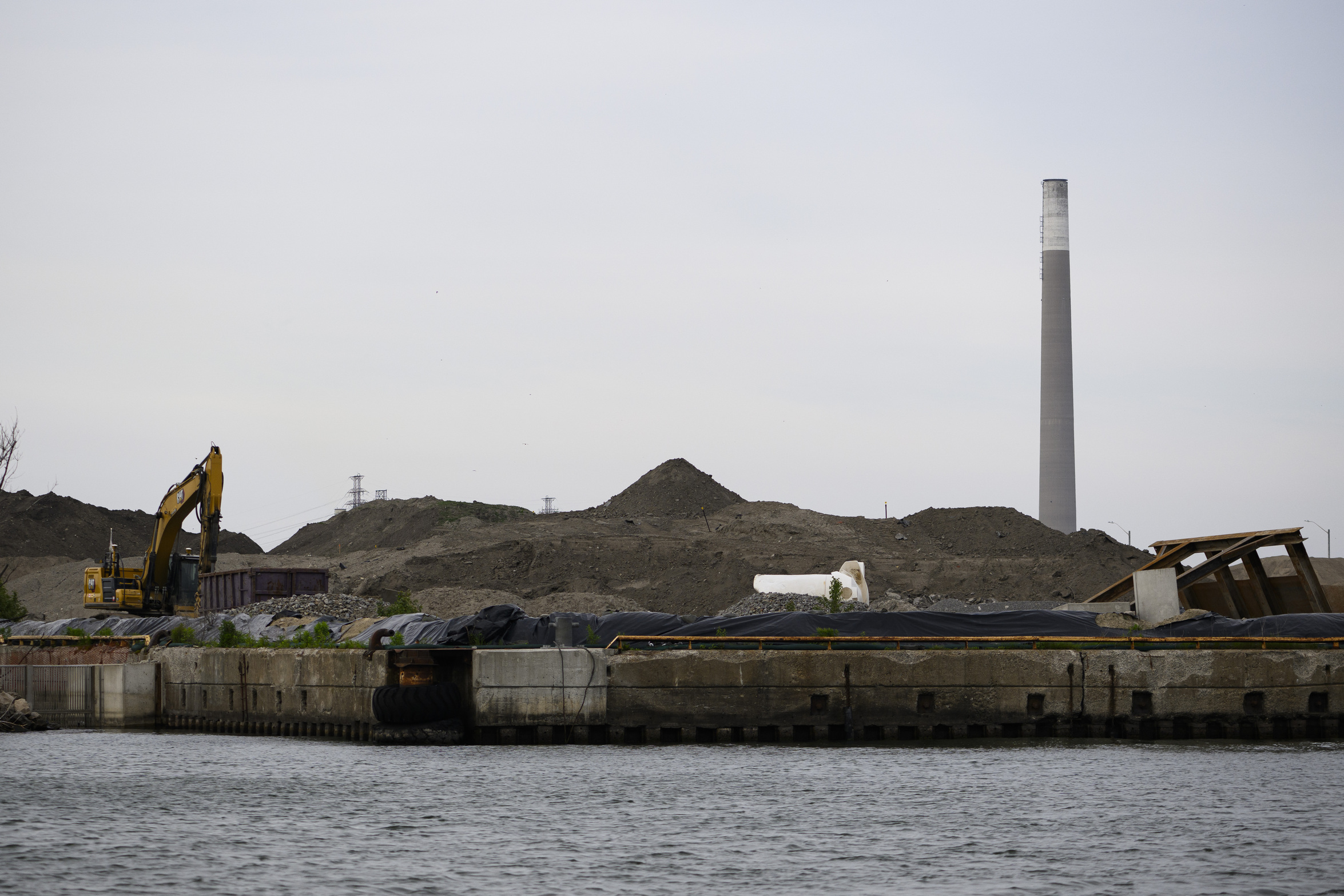 Green* economy: piles of dirt and construction material in Toronto's Port Lands
