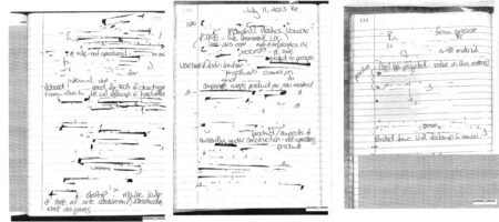 Ontario's Ministry of Environment, Conservation and Parks has only released largely redacted versions of handwritten inspection notes from a visit its official made to Industrial Plastics Canada's North Bay site days after a story by The Narwhal. Source: Ontario Ministry of Environment, Conservation and Parks