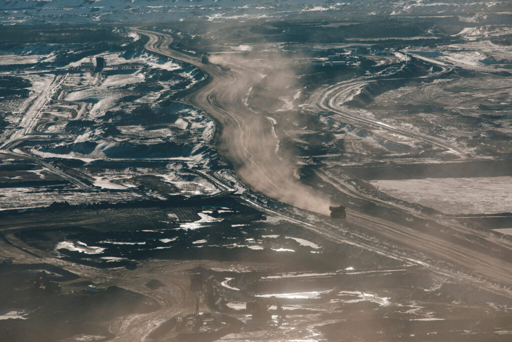 Suncor open pit oilsands mine near Fort McMurray, Alberta.