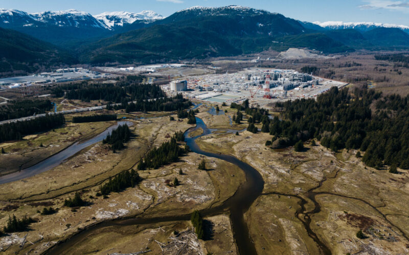 LNG Canada facility and the Kitimat River estuary