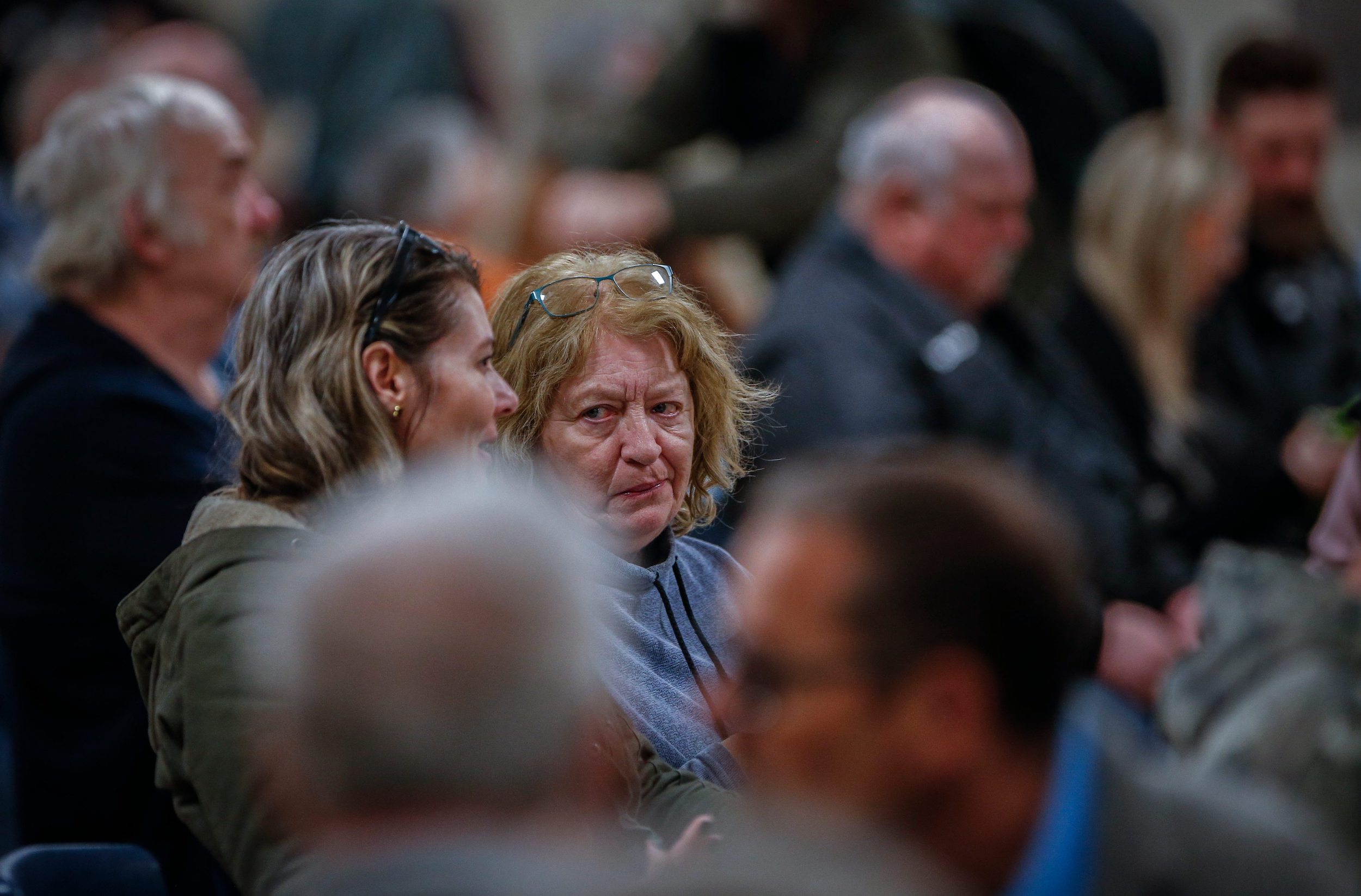 Women in a crowd