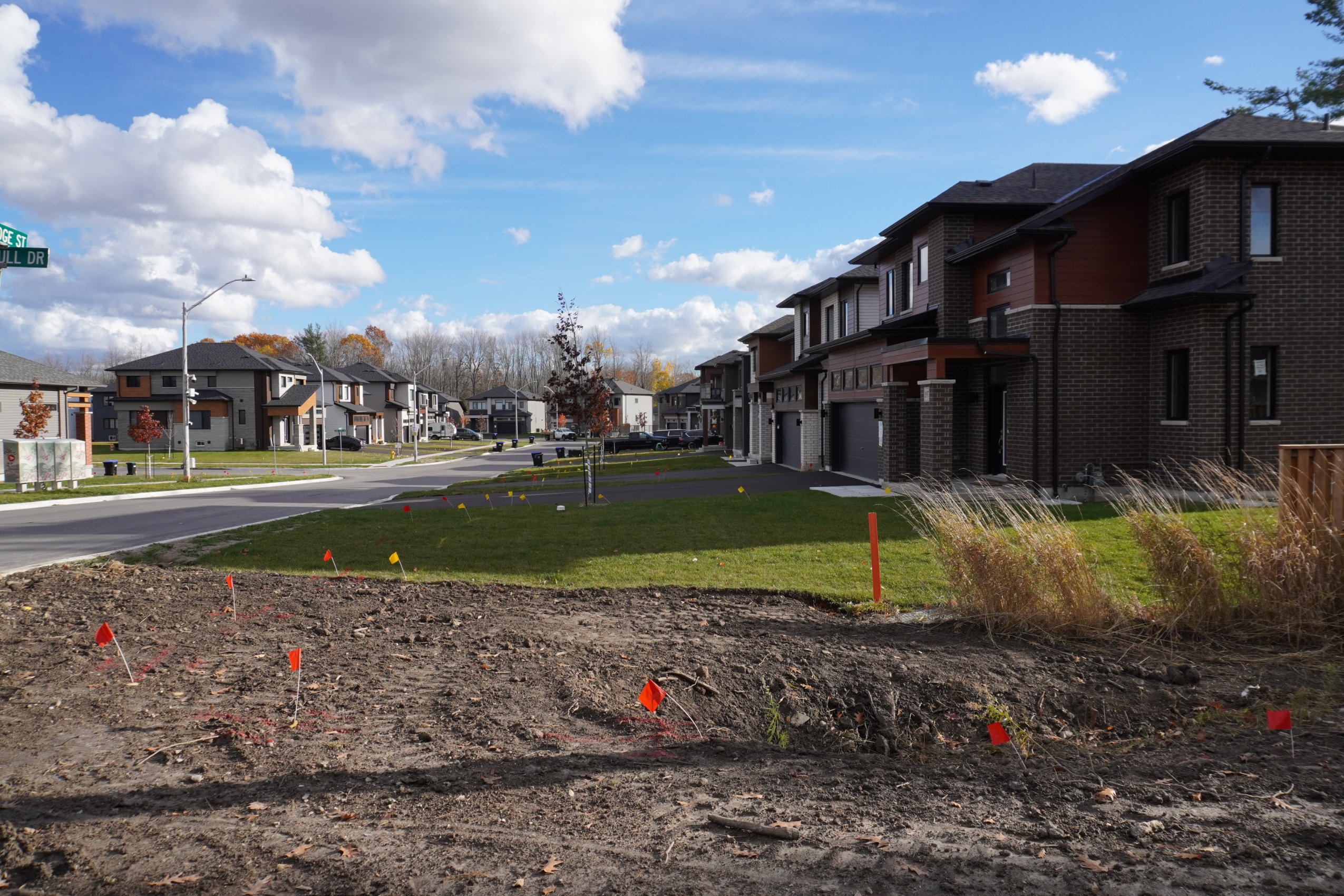 A newly constructed subdivision near Orillia, Ont.