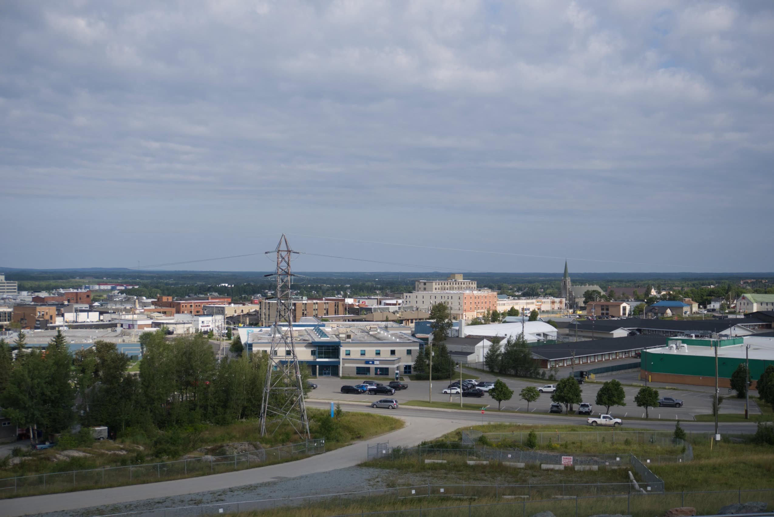The skyline of Timmins, Ont.