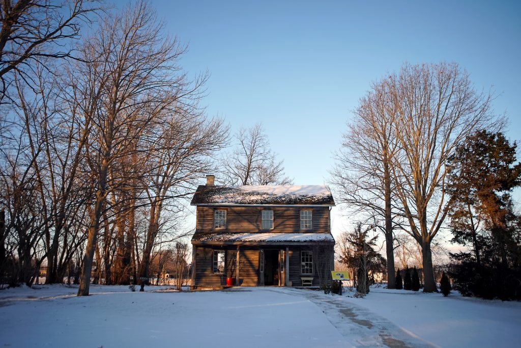 Josiah Henson's cabin is pictured at the Josiah Henson Museum of African-Canadian History on the Dawn Settlement in Dresden, Ont., January 2, 2026. Canice Leung for The Narwhal