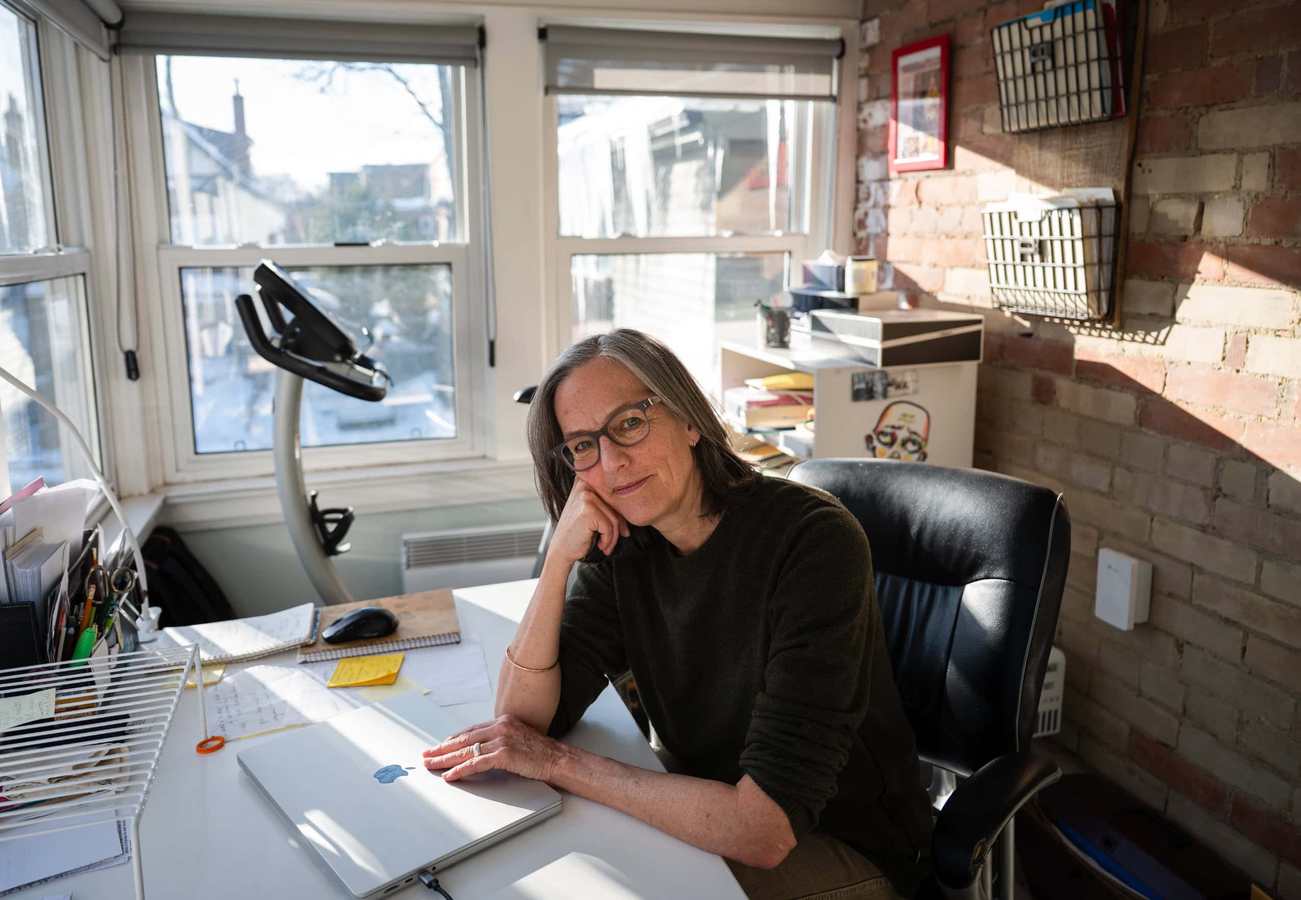 Susan Greer, executive director of Natural Burial Association, poses for a portrait in her home office.