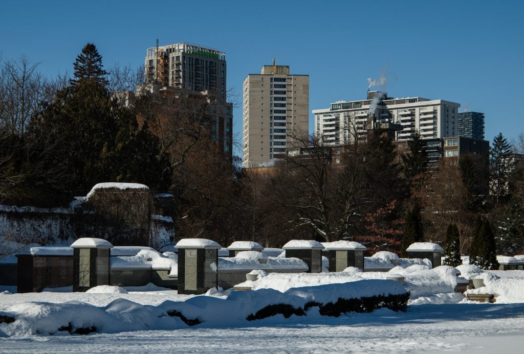 Mount Pleasant Cemetery in Toronto, Ont., is seen in the winter time.