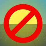 An illustrated graphic depicting a do-not-enter symbol on top of a solar panel.