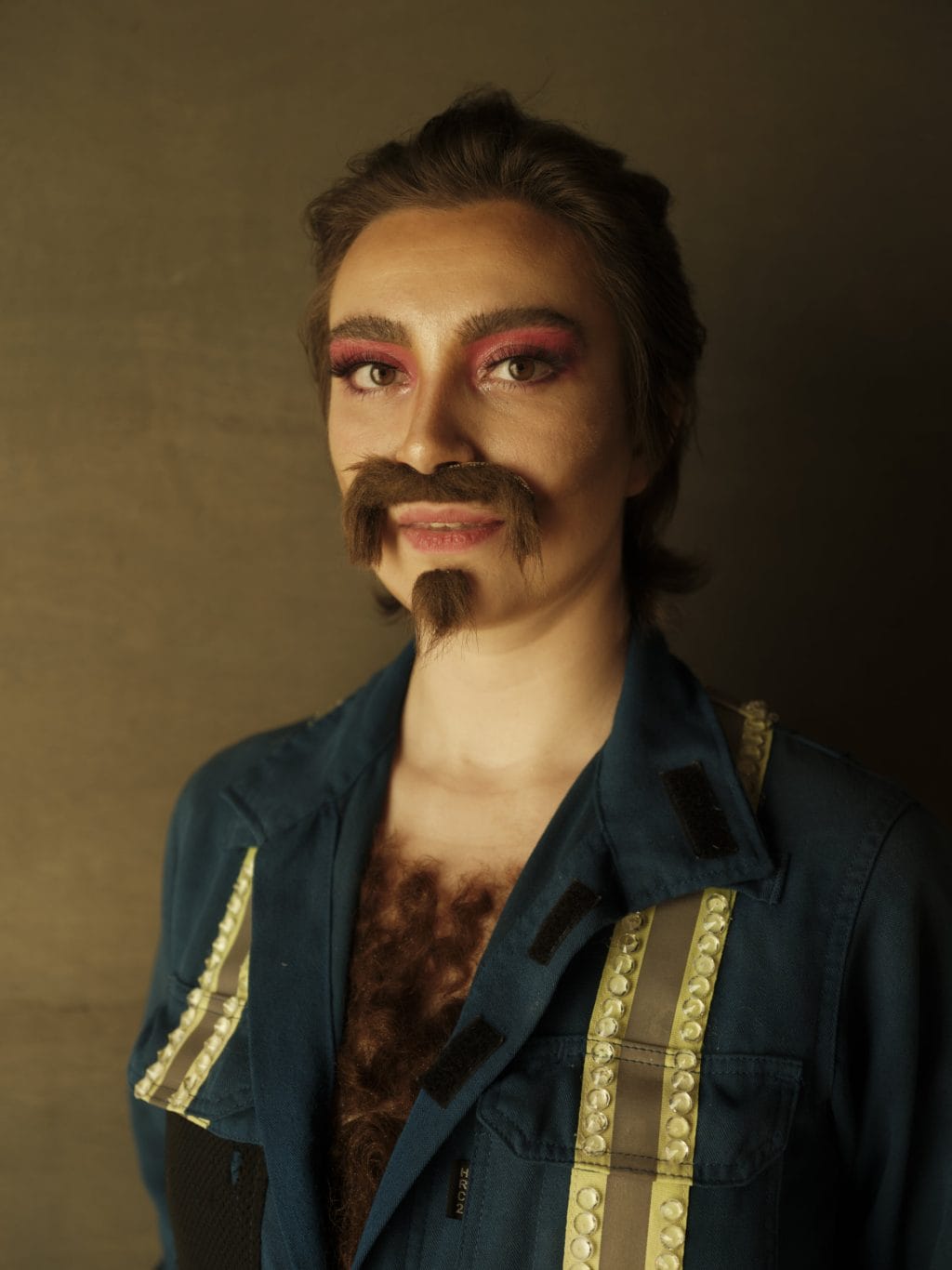 A portrait of drag performer Kyle Wiley.