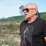 "Back Roads Bill" Steer, general manager of the Canadian Ecology Centre, stands in front of the storm damage at Samuel de Champlain Provincial Park.