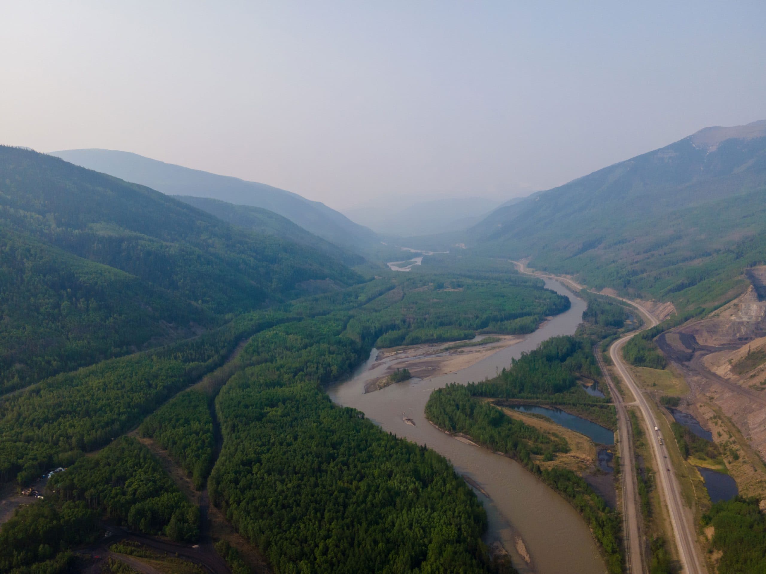 The Smoky River running