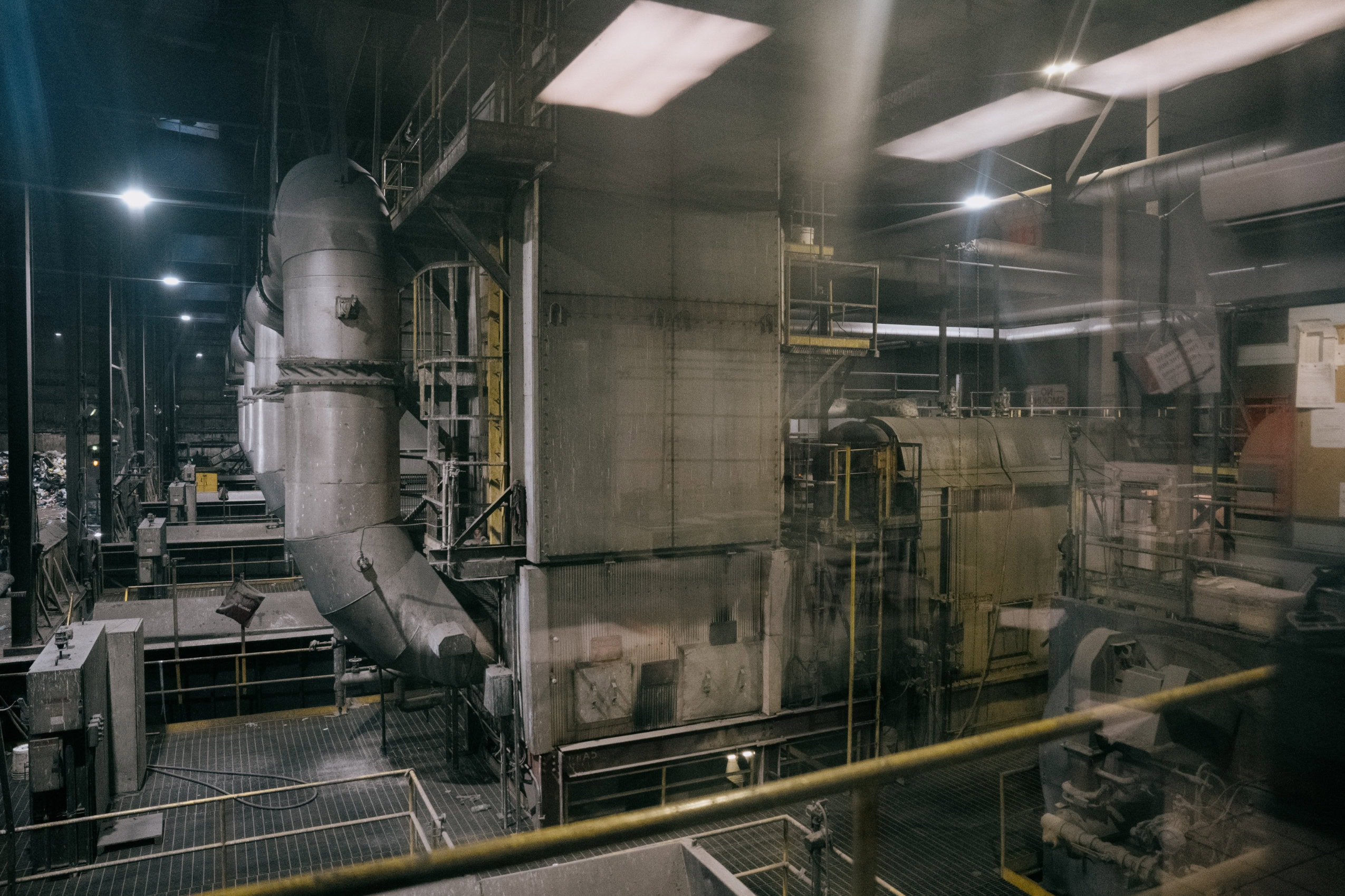 An interior view of the Emerald Energy from Waste incinerator in Brampton, Ontario.