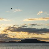 The sun rises over Nipigon Bay on the north shore of Lake Superior.