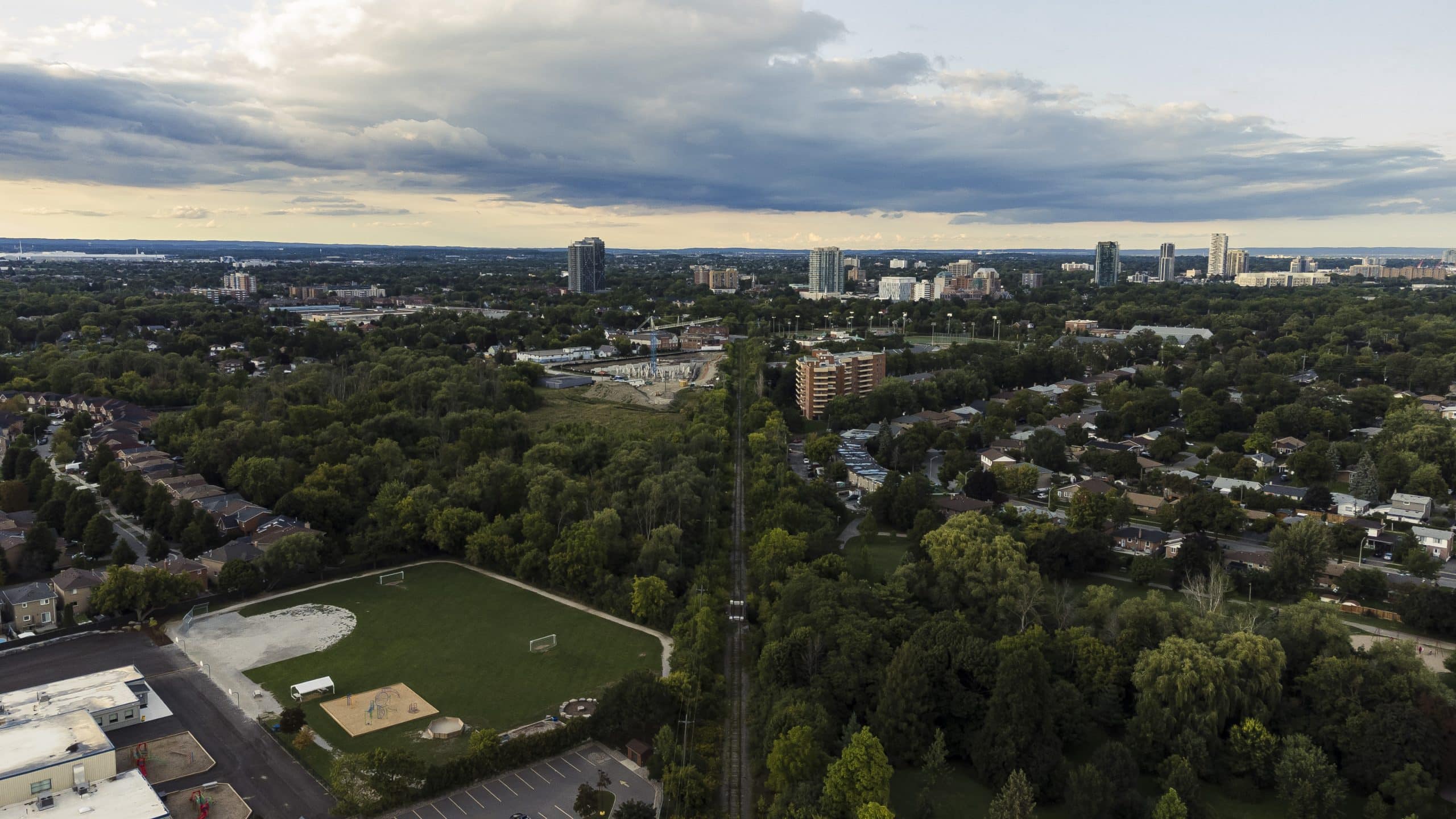 A section of the 51-kilometre stretch of decommissioned Orangeville-Brampton railway, in downtown Brampton, Ont., on Tuesday, September 13, 2022.