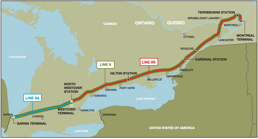 Enbridge Line 9 Map Pipeline Regulator Orders High-Pressure Safety Test Of Enbridge's Line 9B |  The Narwhal