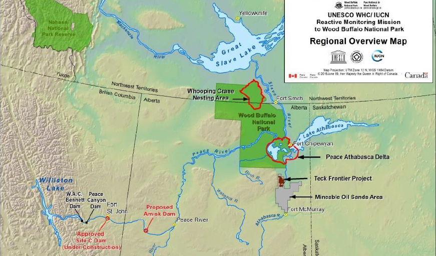 Wood Buffalo National Park map