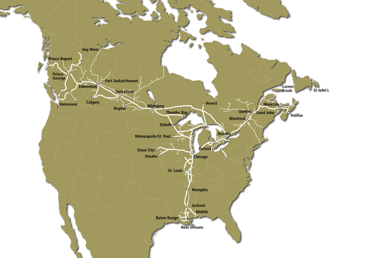 Cn Rail Network Map